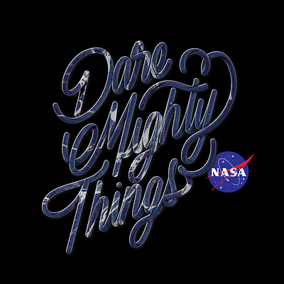 Dare Mighty Things - NASA design graphic illustration illustrator lettering logo nasa type typo typography vector