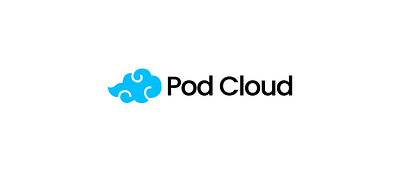 Logo for Pod Cloud clean design flat graphic design illustrator logo minimal typography ui ux