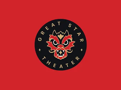 The Great Star Theater branding design dragon logo logotype mascot star theater