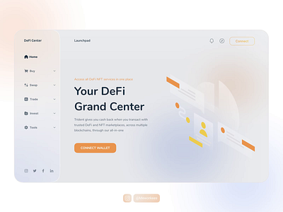 Defi Center Launchpad 2021 admin panel app branding dashboard dashboard ui design icon illustration landing landing design landing page minimal popular ui ux website