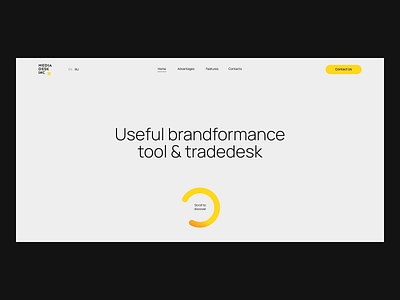 Mediadesk clean design fullscreen graph kpi minimal ui uiux web webdesign