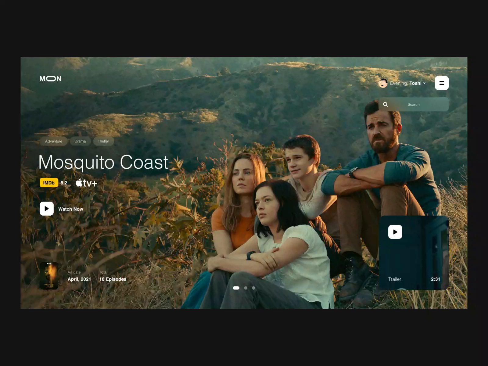 Example of MOON — Streaming Platform
