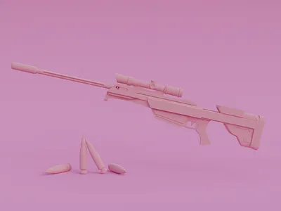 pink sniper 3d 3d animation 3d art 3d modeling 3danimation 3dartwork blender blender3d blender3dart design ilustrator