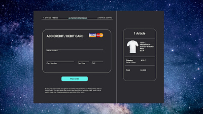 Daily UI Day 2: Credit card payment clean dailyui dailyui 002 dailyuichallenge design ui