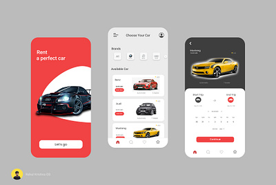 Rent a car App Ui app design figmadesign logo photoshop ui ui designer ui ux uidesign ux