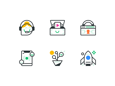 Webinar - B2B SaaS - Icons app b2b brand brand designer brand identity branding colorful fun icon iconography icons illustration landing page saas webinar website