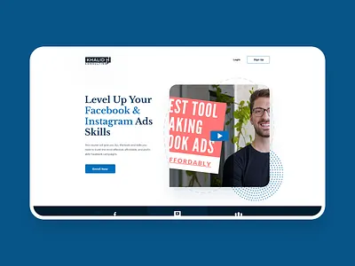 Khalid H - Facebook Marketer advisor web design concept facebook landingpage personal branding ui uidesign uiux ux webdesign website design