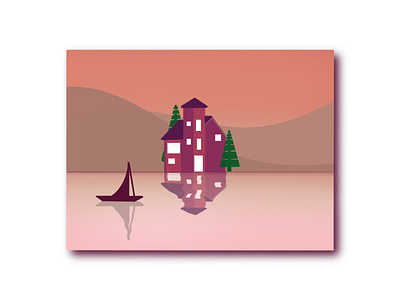 Home sweet Home🤩🥰 branding home illustration nature illustration paintings storytelling sweet home tree ui ux vector art water