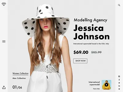Online Shopping branding clean creative design layout design modern design ui ux design