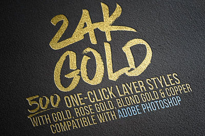 Gold Foil Layer Styles Photoshop animation branding clean design graphic design illustration illustrator typography ui vector