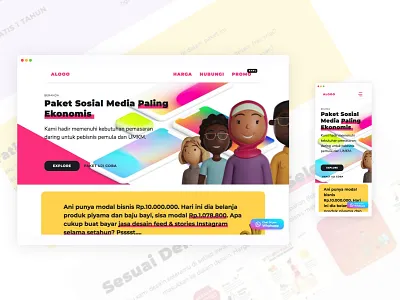 Website Design for Creative Design Graphic Agency or SMe's hero section ui design web design website concept