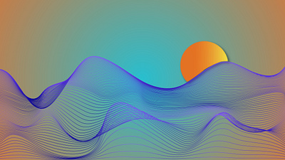 Waves With sun art basic design character clean design flat graphic design illustration art illustrator minimal typography vector