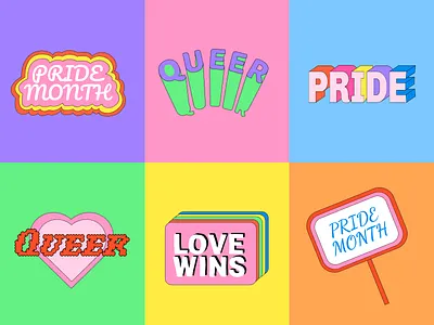Proud Illustrations for Pride! free freebies illustration illustration design illustrations illustrations／ui illustrator system ui ux