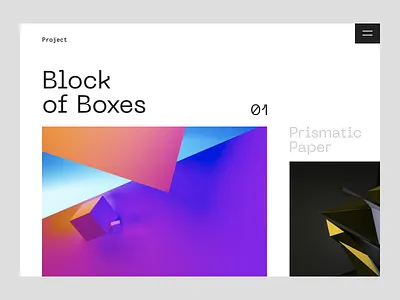 Minimal Project Page - Design Exploration block clean exploration minimal minimalist portfoilo project solid ui ux webpage white