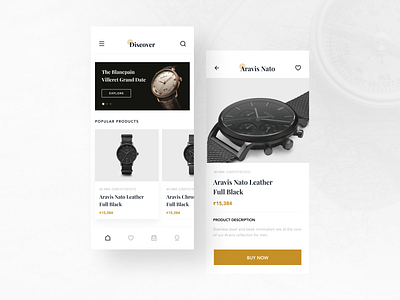 Watch Store app clean concept dailyui design ecommerce app minimal mobile design online shop online shopping product design shop shopping time ui ux watch watch shop watch store watches