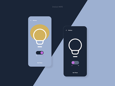 On/Off Switch app daily ui 015 design figma flat minimalist ui