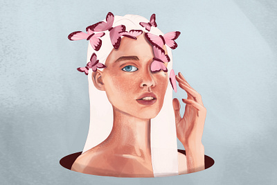 Butterfly girl butterfly characterdesign concept art concept design digitalart illustration portrait