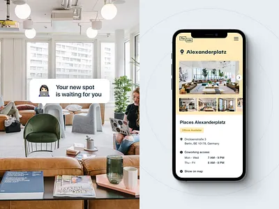 Places – Coworking Page Mobile coworking design graphic design interface mobile ui ux web website