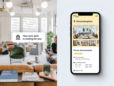 Places – Coworking Page Mobile coworking design graphic design interface mobile ui ux web website