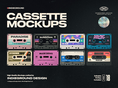 Cassette Tape Photoshop Mockups 3d 90s case cassette cassette tape covers instagram labels mockup music music tape nostalgia object photoshop plastic promo psd retro template vintage