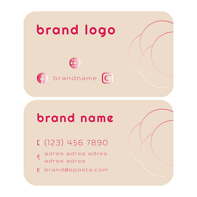 Pink Card businesscard design vector