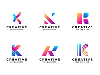 Abstract Gradient K Letter Modern Logo Collection branding k letter k logo k logo design logo