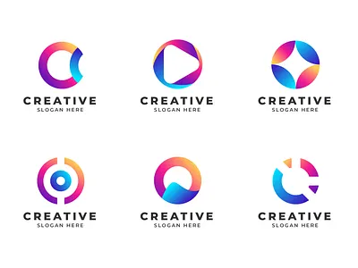 Abstract Gradient O Letter Modern Logo Collection branding logo o letter o logo o logo design