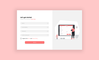 Sign Up // Daily UI 001 dailyui dailyui001 design figma sign up form signup ui vector web