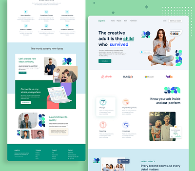 creative agency landing page agency landing page agency website creative design landing page marketing mockup uiux website