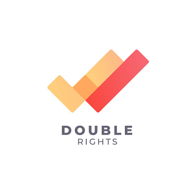 Abstract Double Rights Logo branding design illustration logo right right logo vector