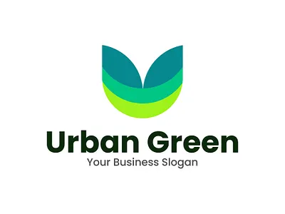 Urban Green Logo branding design illustration logo u letter logo u logo urban logo vector