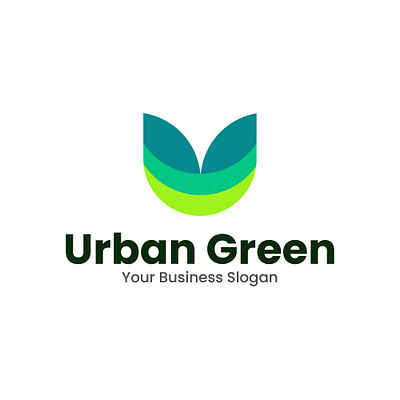 Urban Green Logo branding design illustration logo u letter logo u logo urban logo vector