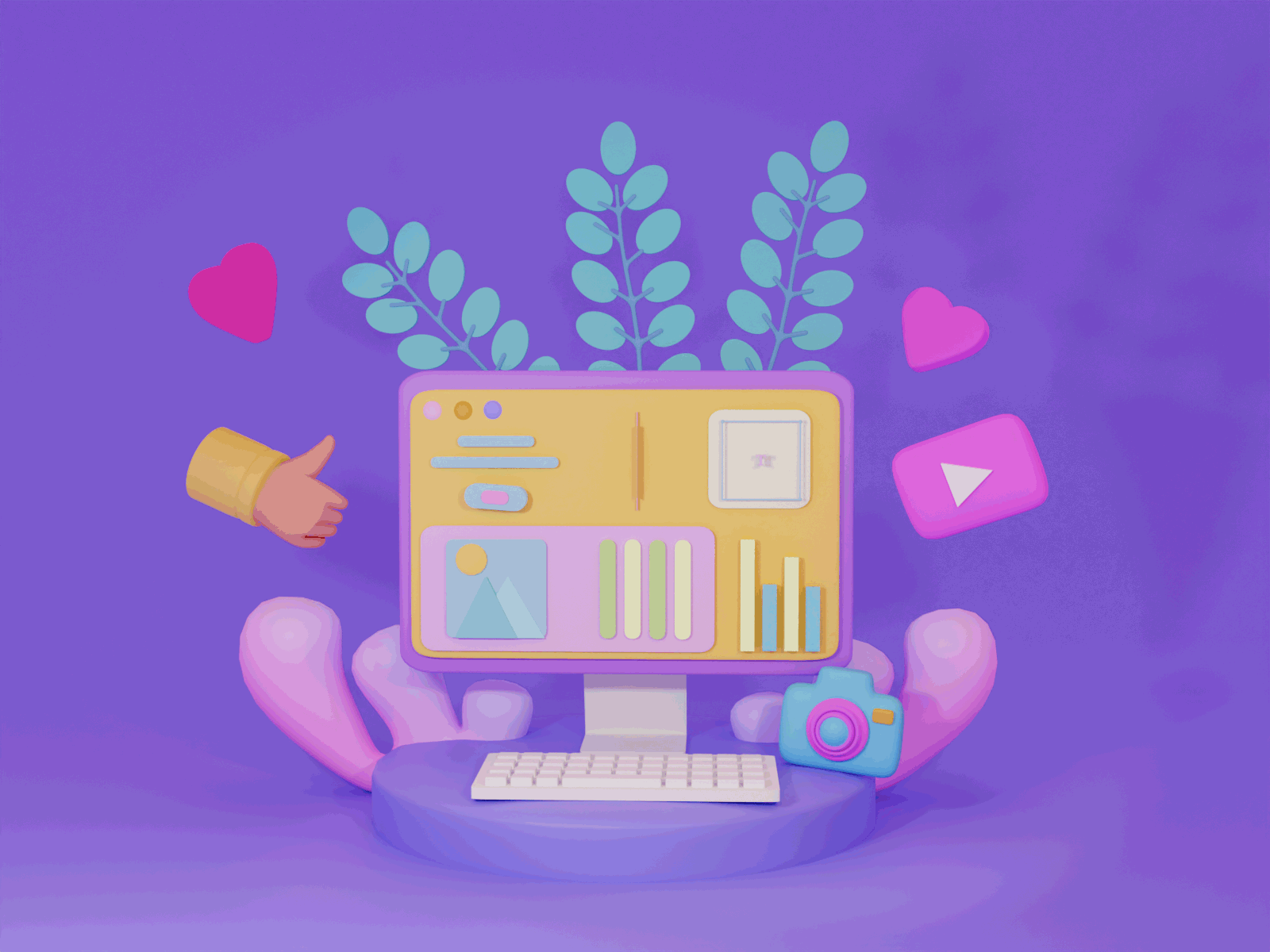 UI working space animation 3dillustration animated gif animation app design art for game branding design icon illustration logo ui ui ux design uidesign uiux vector