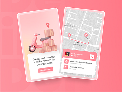 Delivery Team UI Mobile Design mobile app mobile design mobile ui redesign concept ui uiux ux