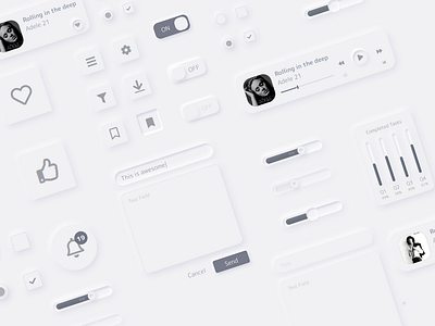 Neumorphism UI design system neumorphism ui