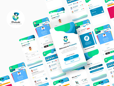 Probashi Mobile App Design android app app design bangladesh branding connection consultancy consulting design ecommerce mobile app mobile ui social network social networking app ui ui design ux design