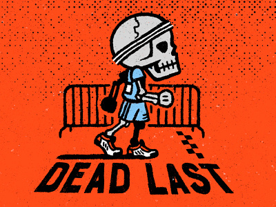 Dead Last athlete competition last loser marathon race run runner running skeleton skull