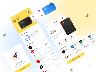 Banking App app application banking banking app cards cashback design finance finance app fintech fintech app investment mobile transaction ui ui ux ui design uiux user interface ux