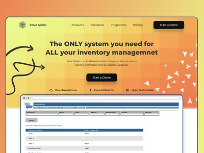 Clear Spider landing page redesign concept design ecommerce landingpage saas landing page saas website ui uidesign webdesign