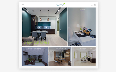 RENO💚 CONCEPT WEB DESIGN branding design e commerce illustration interior minimal ui ux web web design website