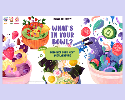 DailyUI #003 Landing Page 003 dailyui food illustration landing page subscription