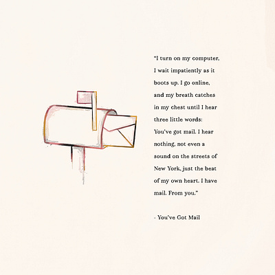 You've Got Mail No.3 art concept creative digital film flag illustration letter mail mailbox movie quote sketch typography