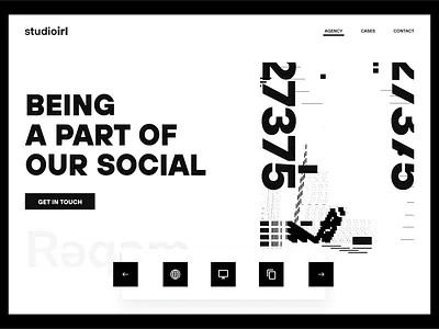 UI/UX Landing Page Design for Studioirl abstract abstract design adobe brand identity branding figma figmadesign landing page landing page design landingpage minimal numbers ui ui ux ui design uiux ux design web website website design