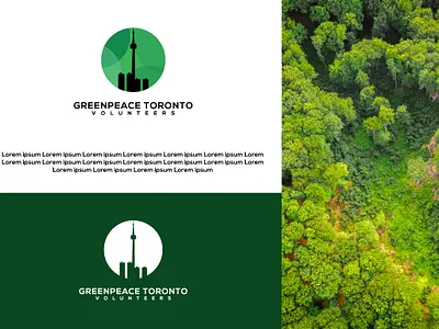GREEN PEACE TORONTO - LOGO DESIGN animator green logo greenery logo design concept logodesign peace toronto illustrator