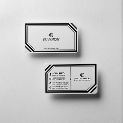 Business Card black creative businesscard white