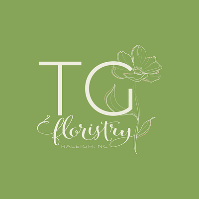 TG Floristry Logo Design design florist logo flower logo logo mockup moodboard