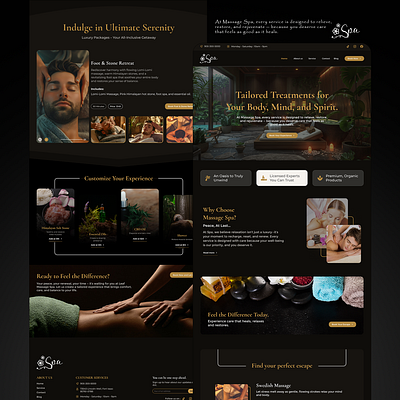 Serene Escape: Crafting a Holistic Massage Spa Experience creativeportfolio designinspiration digitalbranding figma figmadesign spadesig uidesign userexperience uxdesign webdesign wellnessdesign