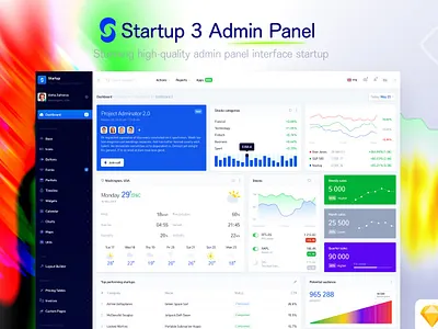 Startup 3 - Admin Panel 3d 3d illustration app bar blur blur gradient card chart clean dashboard gradient illustration minimal mobil progress simple ui ui design ux ux design