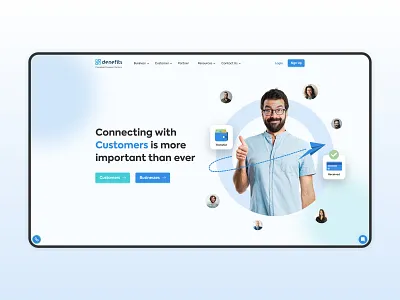 Denefits Web Concept brand design branding clean ui connect people connectivity creative designer dribble shot flat ui homepage ui homepagedesign landing page design minimalism mobile app payment send money uiux user experience userinterface web app