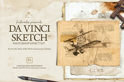 Da Vinci Sketch Photoshop Action da vinci sketch sketch action sketchapp sketchbook sketches sketching